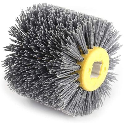 Nylon Abrasive Roller Brush Wheel Industrial Cylinder Brush for Woodgrain Grinding