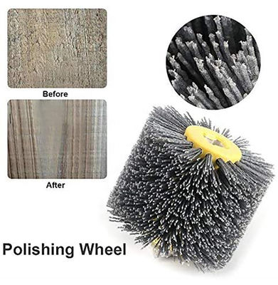 Nylon Abrasive Roller Brush Wheel Industrial Cylinder Brush for Woodgrain Grinding