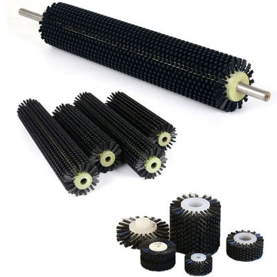 Customized Nylon Cylindrical Industrial Rotating Brush Cleaning Roller