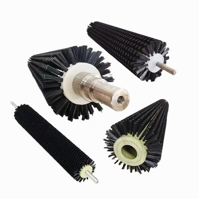 Industrial Nylon Bristle Cylindrical Cleaning Brushes For Fruit Vegetable Conveyor Belts