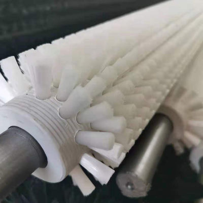 Industrial Cylindrical Metal Roller Brush Microfiber For Conveyor Dusting