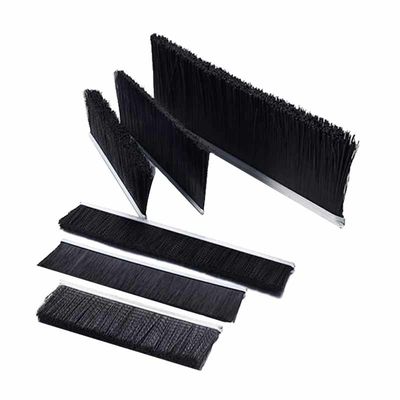 Aluminum Stents Industrial Brush Seal Strip For Garage Door Nylon bristle