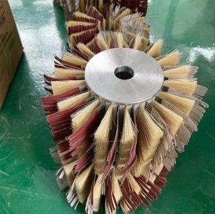 Customized Grinding And Polishing Brushes Sandpaper Sisal Strip Brush Polishing Rollers For Sanding Machine