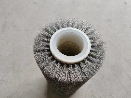 Custom Industrial Roller Brush Stainless Steel Wire Roller Brush Plastic tube hair transplantation brushes For Polishing