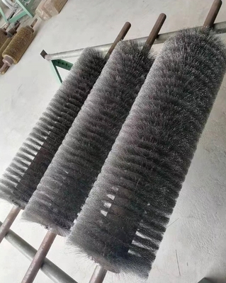 Custom Industrial Grade Roller Brush Stainless Steel Wire Spiral Roller Brush Without Shaft Polishing Brushes