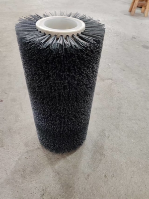 Custom Nylon Abrasive Wire Roller Brush Plastic Tube Hair Transplantation Brushes For Wood Polishing
