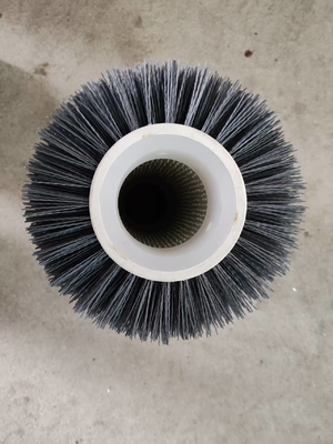 Custom Nylon Abrasive Wire Roller Brush Plastic Tube Hair Transplantation Brushes For Wood Polishing