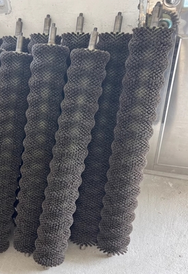 Industrial Custom Roller Brush Horsehair Tail Material Cylindrical Brush For Clean Fruits Vegetable