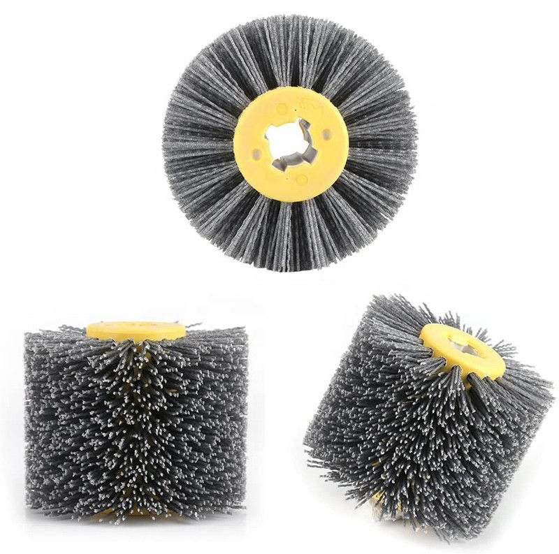 Nylon Abrasive Roller Brush Wheel Industrial Cylinder Brush for Woodgrain Grinding