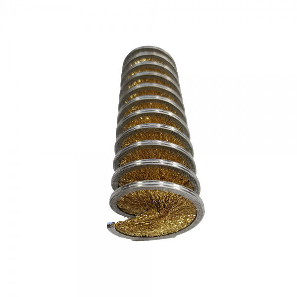 Wire Descaling Inverted Brass Steel Wire Inward Coil Spiral Brush For Wire Rope Cleaning Rust Removal