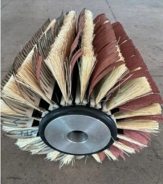 Customized Grinding And Polishing Brushes Sandpaper Sisal Strip Brush Polishing Rollers For Sanding Machine