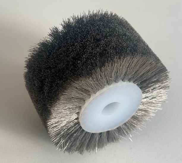 Custom Industrial Roller Brush Stainless Steel Wire Roller Brush Plastic tube hair transplantation brushes For Polishing