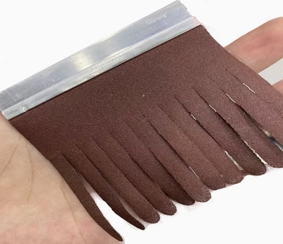 Custom Industrial Alumina Sandpaper Sanding Strip Brush Wood Sanding Paper Brush Sander Brushes